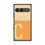 プレミアムスクエアケース with SnapMag［ オリジナル - initial two tone - C orange ］