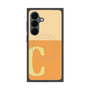 プレミアムスクエアケース with SnapMag［ オリジナル - initial two tone - C orange ］