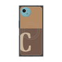 プレミアムスクエアケース with SnapMag［ オリジナル - initial two tone - C brown ］