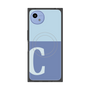 プレミアムスクエアケース with SnapMag［ オリジナル - initial two tone - C blue ］