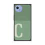 プレミアムスクエアケース with SnapMag［ オリジナル - initial two tone - C green ］
