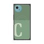 プレミアムスクエアケース with SnapMag［ オリジナル - initial two tone - C green ］