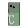 プレミアムスクエアケース with SnapMag［ オリジナル - initial two tone - C green ］