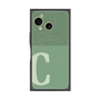 プレミアムスクエアケース with SnapMag［ オリジナル - initial two tone - C green ］