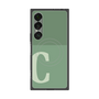 プレミアムスクエアケース with SnapMag［ オリジナル - initial two tone - C green ］
