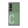プレミアムスクエアケース with SnapMag［ オリジナル - initial two tone - C green ］