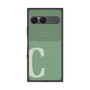 プレミアムスクエアケース with SnapMag［ オリジナル - initial two tone - C green ］