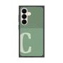 プレミアムスクエアケース with SnapMag［ オリジナル - initial two tone - C green ］