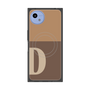 プレミアムスクエアケース with SnapMag［ オリジナル - initial two tone - D brown ］