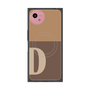 プレミアムスクエアケース with SnapMag［ オリジナル - initial two tone - D brown ］