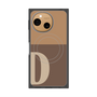 プレミアムスクエアケース with SnapMag［ オリジナル - initial two tone - D brown ］