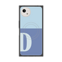 プレミアムスクエアケース with SnapMag［ オリジナル - initial two tone - D blue ］
