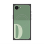 プレミアムスクエアケース with SnapMag［ オリジナル - initial two tone - D green ］