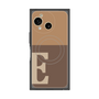 プレミアムスクエアケース with SnapMag［ オリジナル - initial two tone - E brown ］