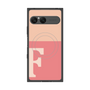 プレミアムスクエアケース with SnapMag［ オリジナル - initial two tone - F pink ］