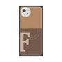 プレミアムスクエアケース with SnapMag［ オリジナル - initial two tone - F brown ］