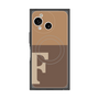 プレミアムスクエアケース with SnapMag［ オリジナル - initial two tone - F brown ］