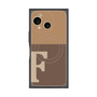プレミアムスクエアケース with SnapMag［ オリジナル - initial two tone - F brown ］