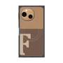 プレミアムスクエアケース with SnapMag［ オリジナル - initial two tone - F brown ］