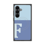 プレミアムスクエアケース with SnapMag［ オリジナル - initial two tone - F blue ］