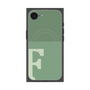 プレミアムスクエアケース with SnapMag［ オリジナル - initial two tone - F green ］