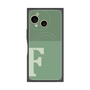 プレミアムスクエアケース with SnapMag［ オリジナル - initial two tone - F green ］
