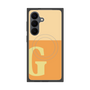 プレミアムスクエアケース with SnapMag［ オリジナル - initial two tone - G orange ］
