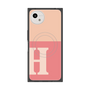 プレミアムスクエアケース with SnapMag［ オリジナル - initial two tone - H pink ］