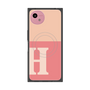 プレミアムスクエアケース with SnapMag［ オリジナル - initial two tone - H pink ］