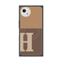 プレミアムスクエアケース with SnapMag［ オリジナル - initial two tone - H brown ］