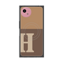 プレミアムスクエアケース with SnapMag［ オリジナル - initial two tone - H brown ］