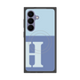 プレミアムスクエアケース with SnapMag［ オリジナル - initial two tone - H blue ］