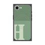 プレミアムスクエアケース with SnapMag［ オリジナル - initial two tone - H green ］