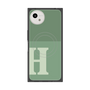 プレミアムスクエアケース with SnapMag［ オリジナル - initial two tone - H green ］