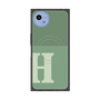 プレミアムスクエアケース with SnapMag［ オリジナル - initial two tone - H green ］