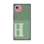 プレミアムスクエアケース with SnapMag［ オリジナル - initial two tone - H green ］