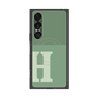 プレミアムスクエアケース with SnapMag［ オリジナル - initial two tone - H green ］