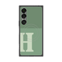 プレミアムスクエアケース with SnapMag［ オリジナル - initial two tone - H green ］
