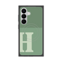 プレミアムスクエアケース with SnapMag［ オリジナル - initial two tone - H green ］