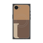 プレミアムスクエアケース with SnapMag［ オリジナル - initial two tone - I brown ］