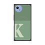 プレミアムスクエアケース with SnapMag［ オリジナル - initial two tone - K green ］