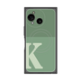プレミアムスクエアケース with SnapMag［ オリジナル - initial two tone - K green ］