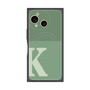 プレミアムスクエアケース with SnapMag［ オリジナル - initial two tone - K green ］