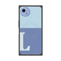 プレミアムスクエアケース with SnapMag［ オリジナル - initial two tone - L blue ］