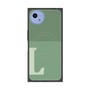 プレミアムスクエアケース with SnapMag［ オリジナル - initial two tone - L green ］