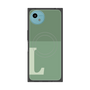 プレミアムスクエアケース with SnapMag［ オリジナル - initial two tone - L green ］