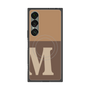 プレミアムスクエアケース with SnapMag［ オリジナル - initial two tone - M brown ］