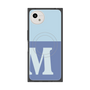 プレミアムスクエアケース with SnapMag［ オリジナル - initial two tone - M blue ］