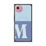 プレミアムスクエアケース with SnapMag［ オリジナル - initial two tone - M blue ］
