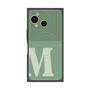 プレミアムスクエアケース with SnapMag［ オリジナル - initial two tone - M green ］
